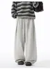 Pantalones Casuales de Costilla Texturizada con Caída Suelta para Hombre, Otoño e Invierno, Nuevo Diseño de Pantalones Deportivos de Textura Pesada, Marca de Moda, Pantalones Largos