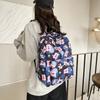 Mochila escolar versátil de gran capacidad con múltiples bolsillos y diseño de oso para niña, color fantasía en contraste, nueva, 2023