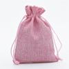 Em estoque atacado cor linho bolsa cordão grãos de arroz sachet para joias embalagem sachet armazenamento bolsa pequena