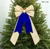 Nuevo colgante de lazo grande de cinta de Navidad para decoración de habitaciones, arreglo simple de lazo para fiesta de cumpleaños, decoración colgante de escena