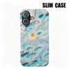 Funda de Teléfono Estampada con Estrellas Cielo Azul y Nubes Blancas Curativas iPhone16/17Pro Funda de Película Ultra Delgada Apple 18Pm