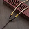 Corda para Pendurar Pingente Cordão de Oito Fios Tingido em Degradê Tecido à Mão Corda para Pendurar Pingente de Jade Corda para Pendurar Pingente de Jade Buda de Ágata Jade Amuleto Corda para Pendurar no Pescoço