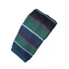 Corbata de punto casual a rayas para hombre al por mayor, Corbata de cuello estrecho slim a la moda, Corbata de punto plano slim para hombre