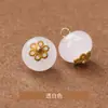 Botones de Cuentas de Vidrio, Botones de Imitación de Jade Estilo Chino, Traje Tang, Hanfu, Estilo Antiguo, Decoración de Qipao, Botones Cosidos a Mano, Jin Da