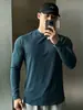 Camiseta de manga larga para hombre estilo americano, con textura de panal, secado rápido, transpirable y elástica, diseñada para el otoño