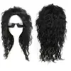 Peruca Michael Jackson Estilo Novo Europeu e Americano Transfronteiriça Lã Preta Cacheada Média Longa Cabelo Cacheado Cos Conjunto de Cabelo Masculino Atacado