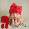 Gorro fetal para recién nacido gorro con lazo para bebé gorro cálido de moda para bebé 15 colores guantes más gorro fetal