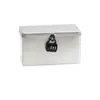 Caja metálica cuadrada personalizable con cerradura para guardar herramientas de maquillaje, cosméticos y productos de cuidado de la piel
