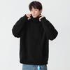 Sudadera de cuello alto para hombre 2025 Primavera y Otoño Nueva Versátil Tendencia Cuello Alto Color Sólido Tejido de Punto Pareja Retro Algodón