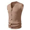 Comercio Exterior Transfronterizo 2026 Suéter de Punto Cardigan Chaleco sin Mangas Casual para Hombre Chaleco Personalizado de Moda Amazon