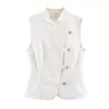Ins estilo europeo y americano transfronterizo 2026 nueva moda elegante Amazon venta al por mayor de ropa para mujer top chaleco liso para el trabajo