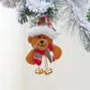 Pingente de Boneca de Natal Novo Estilo com 2 Sinozinhos Decoração de Natal Pingente para Árvore de Natal