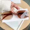 Novos Óculos de Sol Primavera 2026, Sem Aro, Corte na Borda, Lentes que Mudam de Cor, Estilo para Exterior, Óculos Anti-UV