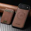 Adecuado para funda de teléfono móvil Iphone18Promax, Samsung S26Ultra Portatarjetas de Carga Inalámbrica Magnética Funda de Cuero