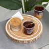 Cafetería Celebre de Internet Bandeja para Tazas de Té con Leche de Papel Corrugado Portavasos de Papel Nido de Abeja Posavasos Desechable Creativo con Sentido Avanzado