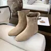 Botines casuales para mujer, colección otoño/invierno 2026, con tacón oculto, punta redonda, estilo botín Martin, suela plana, efecto adelgazante y un diseño de bota vaquera occidental