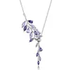 Collar Sencillo Rama de Olivo Borla Zirconia Collar Femenino Versátil Cadena de Clavícula de Gama Alta Joyería Fuente de Fábrica