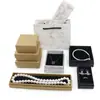 En stock alta calidad vintage piel de vaca negra piel de vaca mármol universal caja de joyería pulsera collar anillo pendientes joyería