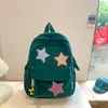 Mochila Versátil com Estampa de Estrelas, Bolsa Escolar Grande para Estudantes, Bolsa Casual Leve para Alunos do Ensino Fundamental e Médio, Universitários, Redutora de Peso e Protetora da Coluna