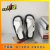 Novedad Verano 2026 Chanclas de Moda para Exteriores para Mujer Plataforma Suela Gruesa Chanclas de Tira Única para Mamá Antideslizantes Tacón Medio Chanclas Casuales