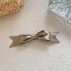 Clip de Pinza de Pato Elegante para Cabello de Niños, Adorno de Tela Brillante Plateado Estilo Coreano Ins, Mariposa, Top