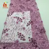 Bordado de lentejuelas nuevo cojín de juguete almohada tela bordada con chip pedido al contado tela bordada con cuentas de flor