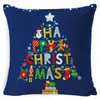 Cojín festivo navideño transfronterizo de Amazon con diseños de renos y muñeco de nieve, cojín colorido para respaldo de sofá