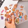 Calcomanías de Capibara Mascota Estudiante Lindo Manual Guka Material Dibujos Animados Capibara Funda para Teléfono Móvil Calcomanías DIY