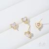 Aretes Rectangulares de Corazón de Estrella de Cinco Puntas de Lava con Incrustaciones de Zircón con Conservación de Color Chapados en Oro de 14K Accesorios para Aretes DIY Hechos a Mano