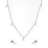 Estilo japonés y coreano diseño fresco y simple corazón geométrico estrella colgante acero inoxidable collar pendientes conjunto fábrica al por mayor