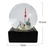 Bola de Cristal Personalizada Bola de Nieve de Ciudad Adorno Transfronterizo Decoración del Hogar Globo de Agua Artesanía de Resina Adorno de Escritorio