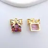 Colgante de Lazo Cuadrado Colgante Único de Circonita Microincrustada de Cobre de Alta Retención de Color Hecho a Mano Pulsera Collar Accesorios de Cuentas