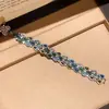 Pulsera de Cierre Simple y de Moda con Flor de Zircón, Lujo Ligero, Sensación de Alta Gama, Pulsera Versátil, Joyería de Mano Estilo Palacio Retro al por Mayor