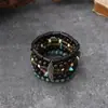 Pulseiras Artesanais com Contas Mais Vendidas na Amazon Transfronteiriça para Homens, Moda Retrô Turquesa Pulseira de Cinco Peças Casca de Coco