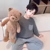 Roupa infantil, conjunto casual de outono para meninos, para crianças maiores, coleção outono/primavera 2026, conjunto de pijama de caimento solto, conjunto de duas peças, disponível para dropshipping, estilo moderno