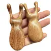 Peine Pequeño de Rana con Dientes Anchos, Herramienta Portátil para Lifting Facial para Ojos y Nariz, Dispositivo para Alivio de la Fatiga, Palo de Masaje de Sándalo, Raspador de Nariz Pequeño de Rana
