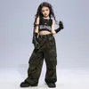 Ropa para Niñas de Danza Jazz Chaleco Camuflaje Traje de Práctica Tendencia de Grupo Femenino Fresca Moderna Ropa de Jazz para Actuación Infantil