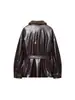 Chaqueta de moda europea y americana transfronteriza, nueva para Otoño e Invierno 2025, de alta gama para mujer, elegante, con solapa, hebilla recubierta