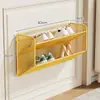 Zapatero detrás de la puerta, gabinete de zapatillas multicapa para la pared del baño, no requiere taladro, organizador de zapatos de pared para uso doméstico, perfecto para la entrada