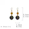 Pendientes Artísticos Retro Asimétricos de Corazón de Joyería Vintage de Segunda Mano Pendientes Trendy Coloridos de Perla de Vidrio Resistentes