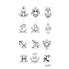 Nuevas pegatinas de tatuaje pequeñas, frescas, impermeables, letras, flor lisa, pluma, elefante, más de mil, pueden ser cualquier combinación de traje