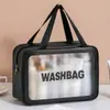 Bolsa de Higiene Pessoal Fosca Grande Capacidade Impermeável Seco e Molhado Separados Bolsa de Cosméticos Viagem Portátil Bolsa de Armazenamento Portátil de Alto Valor