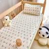 Clase a Cubrecama de Algodón para Niños Algodón Puro Hilo de Doble Capa Protector de Cama para Jardín de Niños Cama Empalmada para Bebé Colchón Acolchado Suave