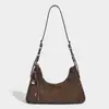 Bolsa Simples de Alta Qualidade Estilo Coreano para Mulheres 2025 Novo Estilo Versátil Bolsa Transversal para o Dia a Dia Bolsa Baguete de Textura para o Braço