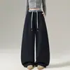 Pantalones deportivos para mujer, nuevo estilo otoño 2026, pantalones de banana y guadaña, pantalones curvos holgados de corte ajustado, pantalones de pierna ancha, pantalones de chándal casuales