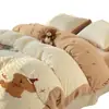 Funda de edredón de tela cepillada estampada, una sola pieza, hipoalergénica, suave y lavable de algodón, adecuada para camas individuales o dobles, para uso doméstico