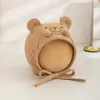Chapéu de Proteção para Ouvido de Bebê Chenjing Outono e Inverno Novo Fofo Animal com Cadarço Chapéu Pulôver Bebê Recém-Nascido Chapéu Quente para Bebê