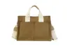 Bolsa de Lona Minimalista Estilo Japonês para Levar na Mão Bolsa Transversal Portátil Casual Moda para Ir ao Trabalho Bolsa Tote Transversal de Ombro