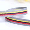 Punto de fábrica 1 cm tejido denso poliéster encriptado cinturón a rayas accesorios de ropa cuerda decorativa lateral de ropa