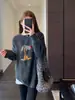 Diseño Juvenil Inspirado en Mascotas Lindas, Ropa Interior de Nicho, Suéter Tejido Jacquard de Perro para Mujer, Se Puede Usar por Fuera, Tejido, Nueva Colección Otoño e Invierno 2025